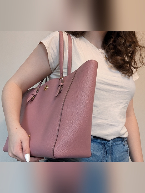 Coach Handbags - Pink Coach Turnlock Tote